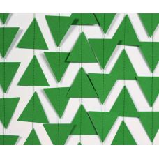 Гирлянда фигурная из мини-треугольников зеленого цвета
